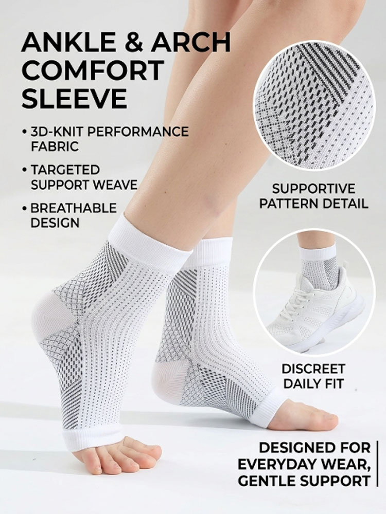 Cycling - Penutup Kaki Putih Solid Elastis, Penutup