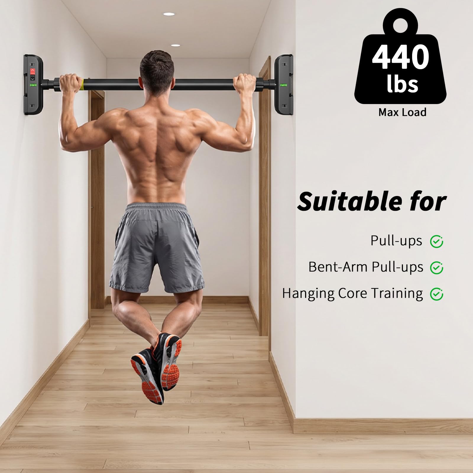 Door Pull Up Bar No Screw - Pull Up Bar untuk Pintu, Chin