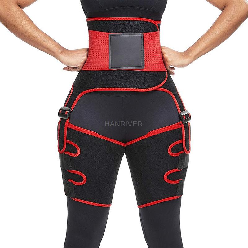 Sweat Waist Trainer Belt Neoprene - 3 in 1 pemangkas pinggang dan