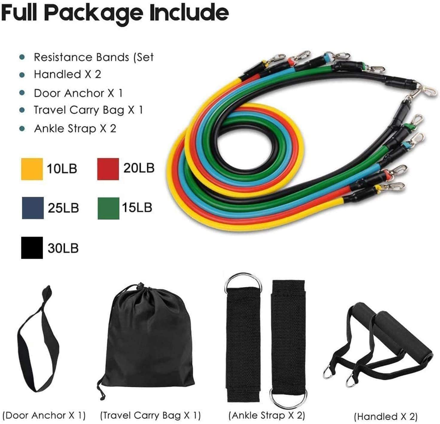 Set Resistance Band dengan Pen - Pilates Bar Kit With Resistance Bands ulasan dan harga