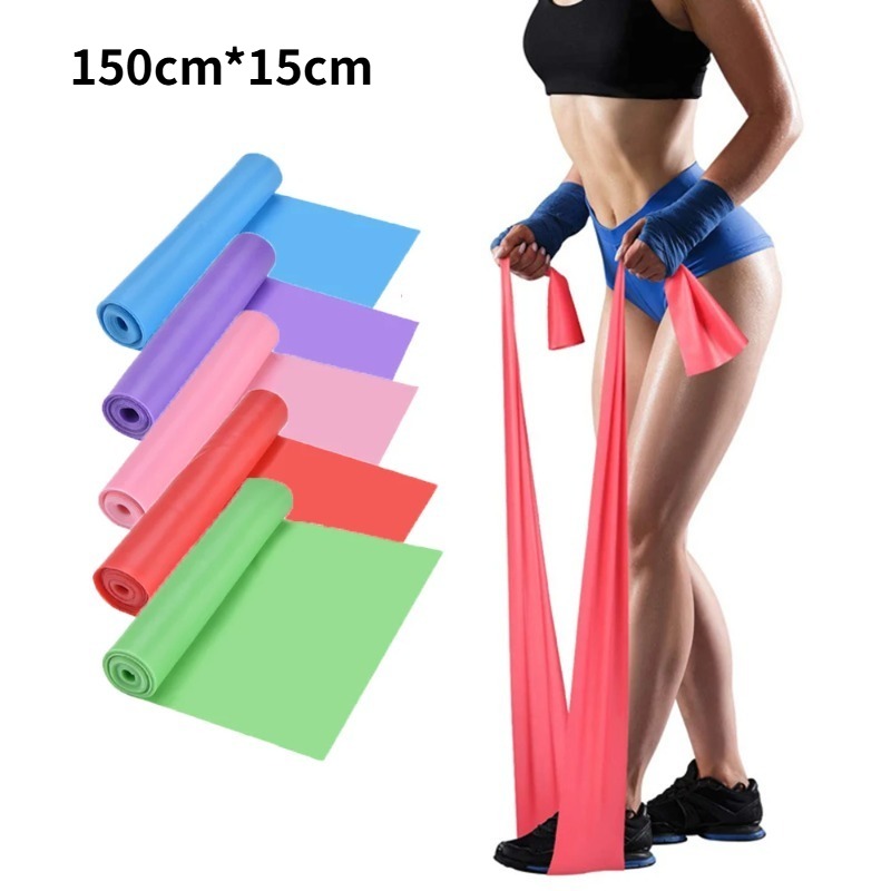 Pita Latihan Lateks Alami, Pit - Pilates Bar Kit With Resistance Bands ulasan dan harga