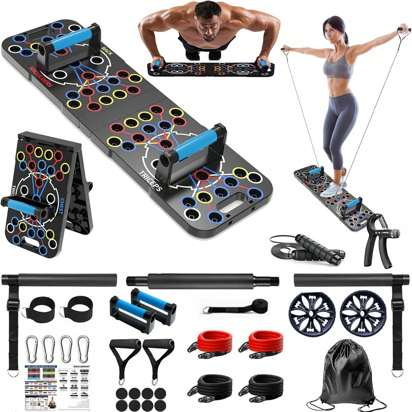 Sistem Papan Push-Up Lipat, St - Push Up Board Foldable Multi Function ulasan dan harga