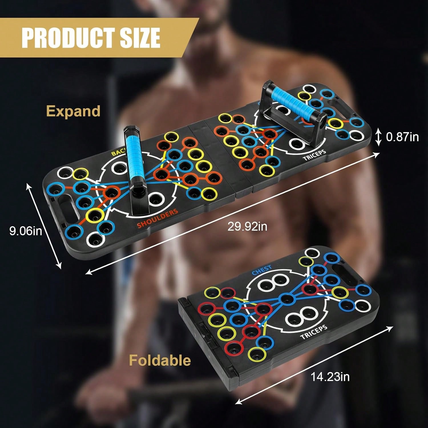 Sistem Papan Push-Up Lipat, St - Push Up Board Foldable Multi Function ulasan dan harga
