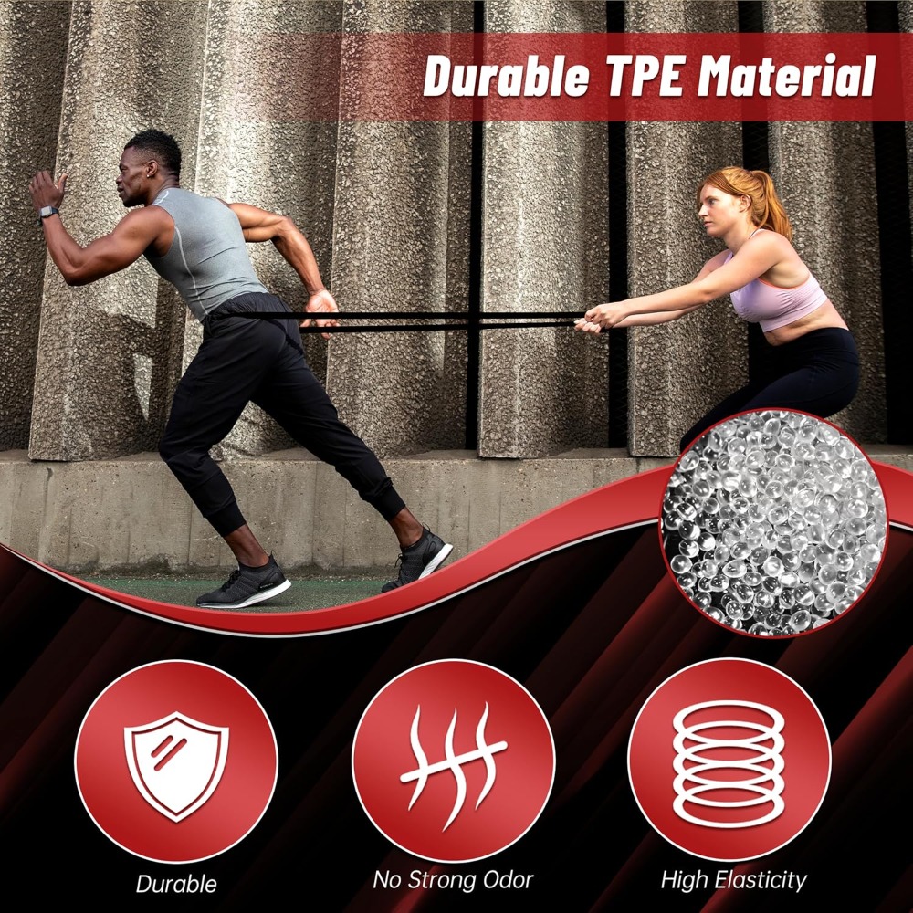 Pita Bantu Pull Up, Pita Resis - Resistance Bands Set With Handles ulasan dan harga