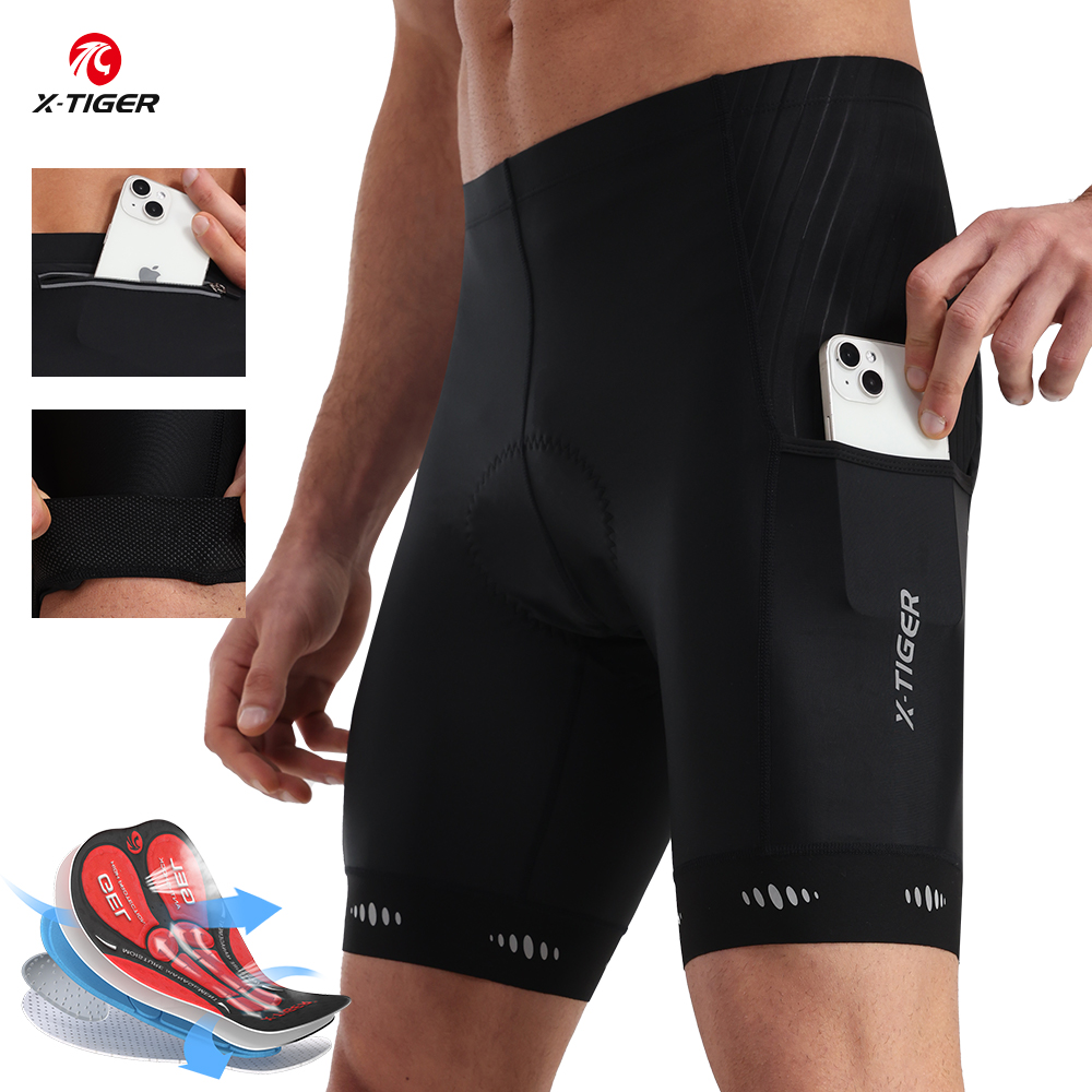 X-TIGER celana pendek berseped - Padded Cycling Shorts 5D Gel ulasan dan harga