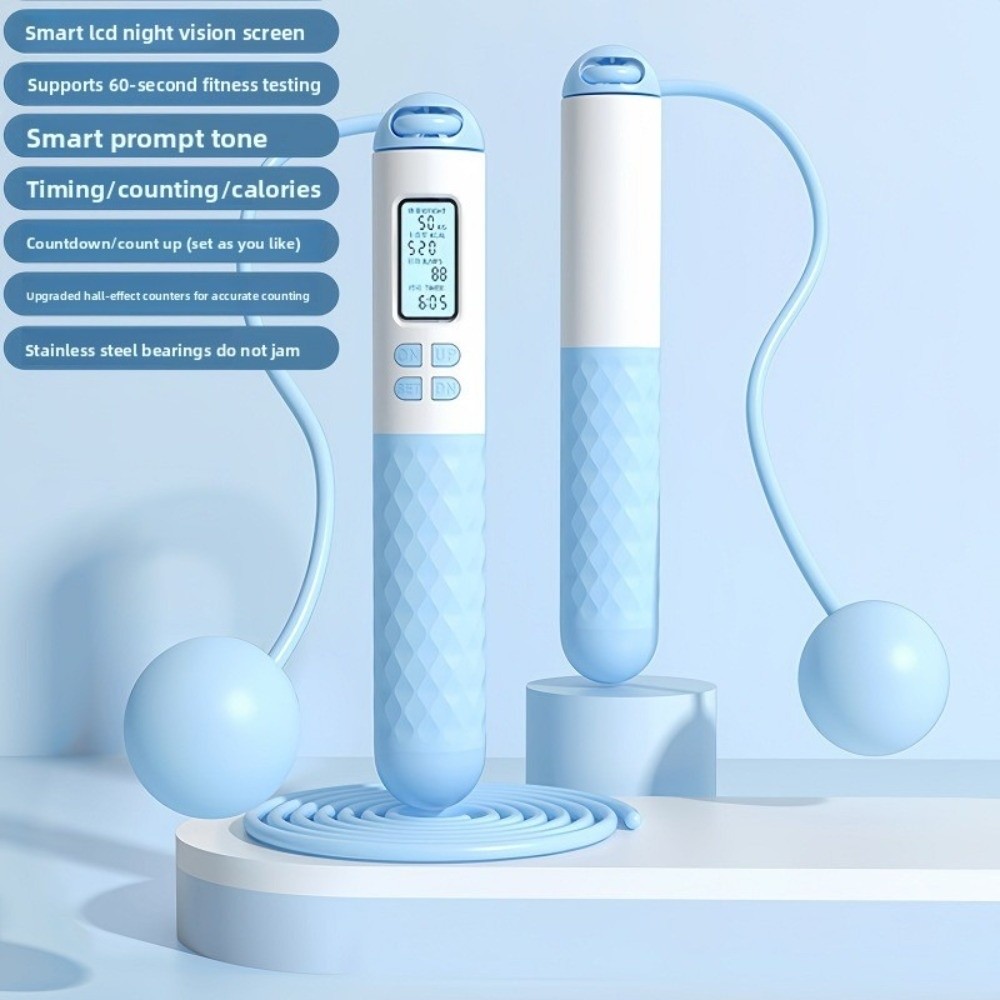 Tali Lompat Tanpa Kabel dengan - Smart Jump Rope Digital Counter ulasan dan harga