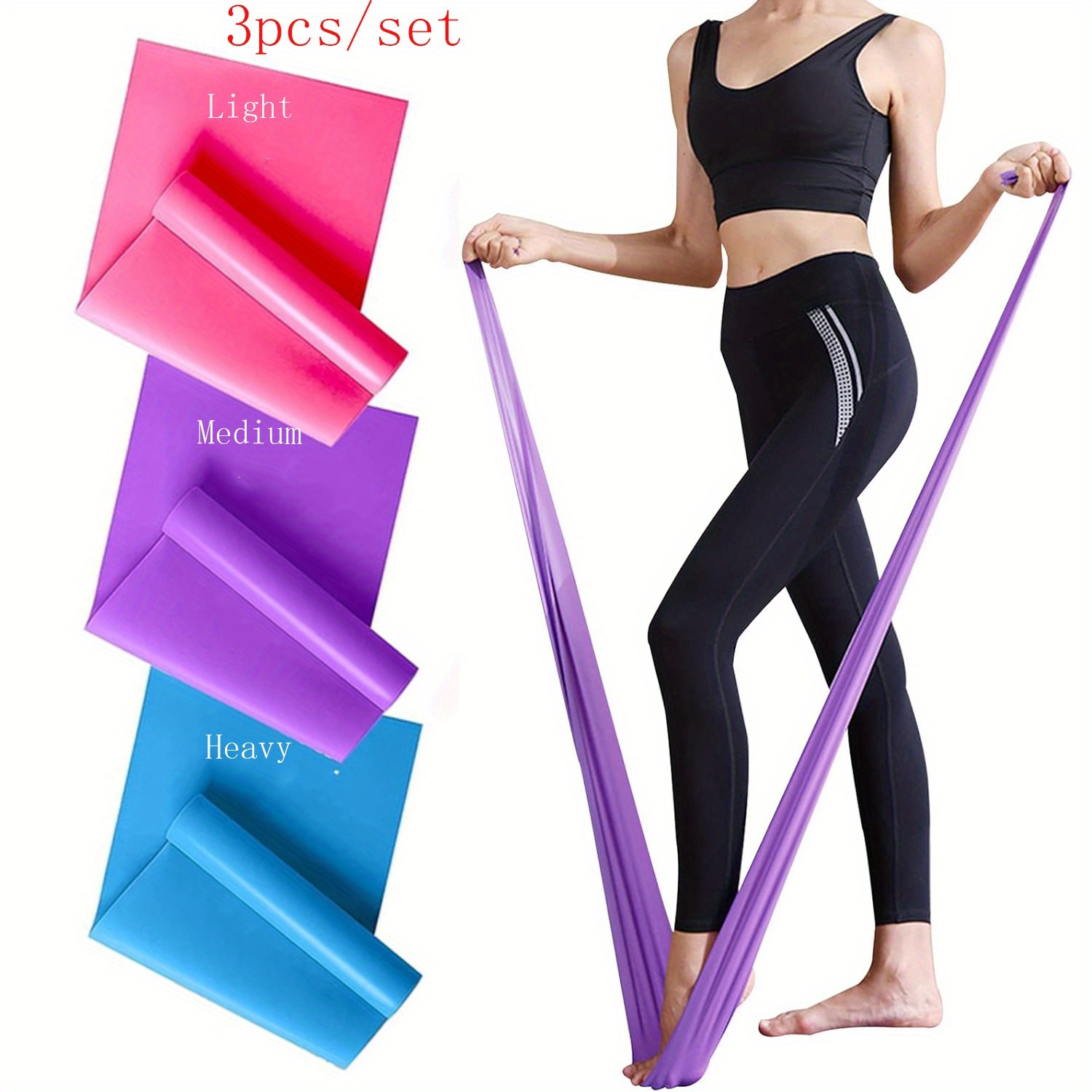 1/3 Buah Tali Resistensi untuk - Pilates Bar Kit With Resistance Bands ulasan dan harga