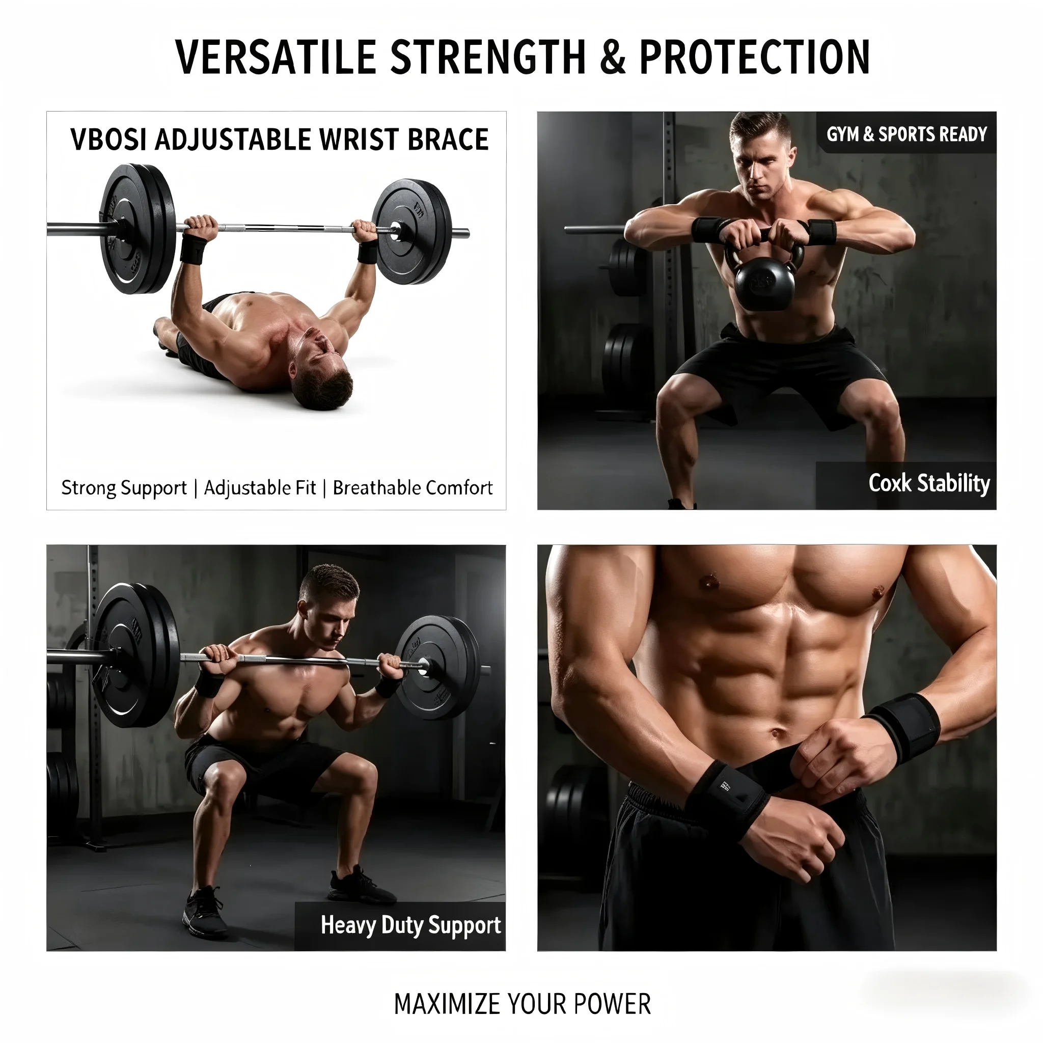 Pembalut Pergelangan Tangan Pr - Wrist Wraps Weightlifting Support ulasan dan harga