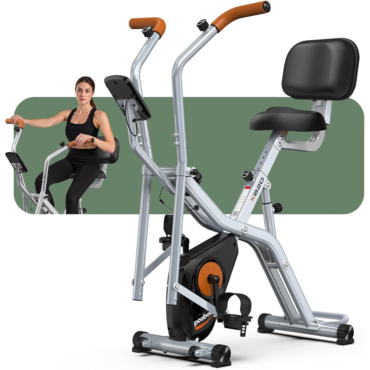 Pooboo Sepeda Stasioner Lipat  - Exercise Bike Magnetic Resistance ulasan dan harga